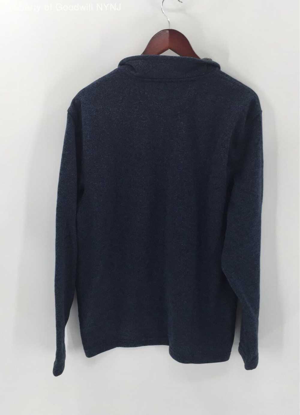 Izod Men's 1/4 Zip Sweater Navy Blue Size Large w… - image 4