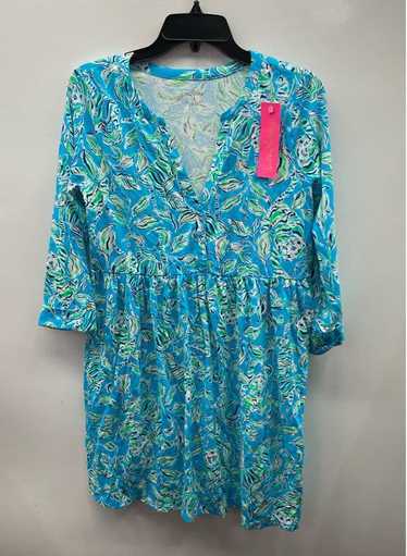 Lilly Pulitzer Women Turquoise Oasis Dress Sz M NW