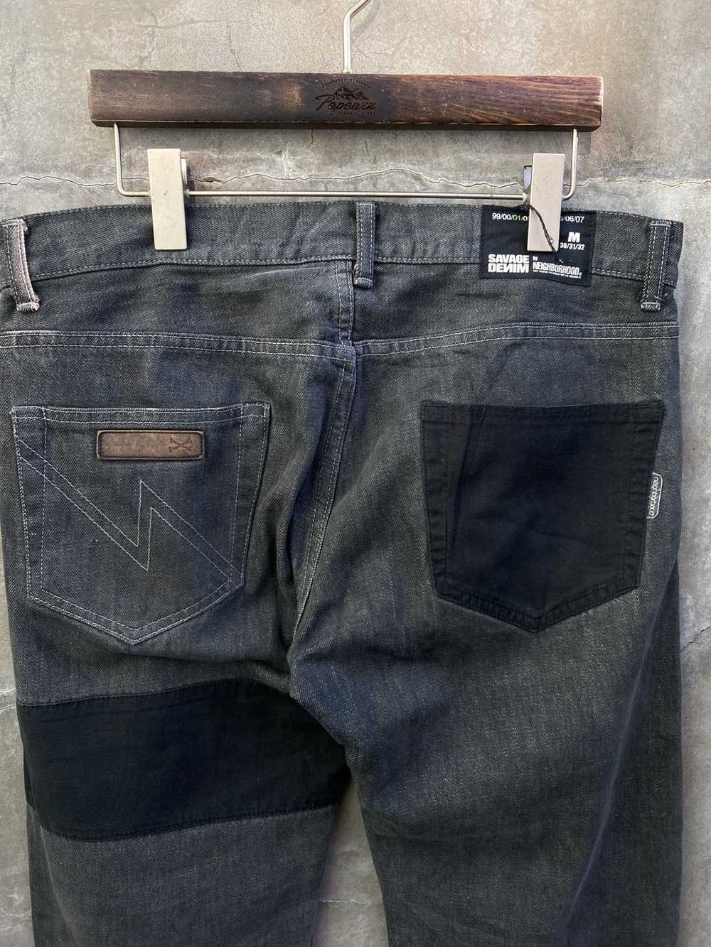 Neighborhood Savage Patchwork Denim Jeans - image 5