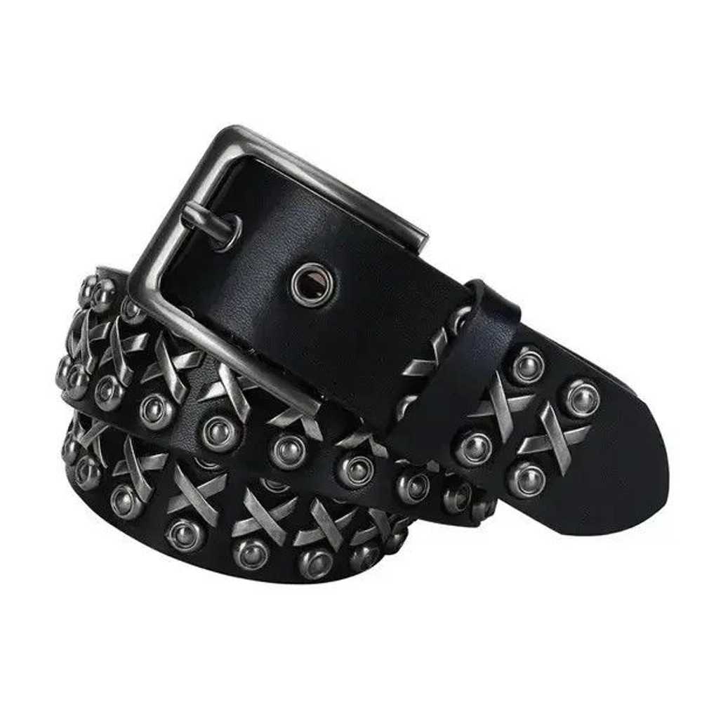 Leather × Skulls × Vintage Punk Rock Studded Rive… - image 2