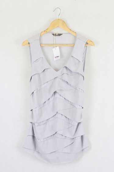 Jacqui E Grey Blouse S by Reluv Clothing