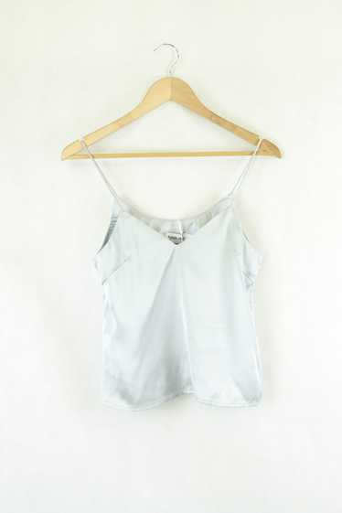 Tiger Mist Blue Satin Top Xs by Reluv Clothing