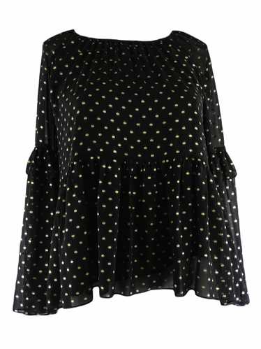 Sportsgirl Black Polka Dot Peplum Top 10 by Reluv 