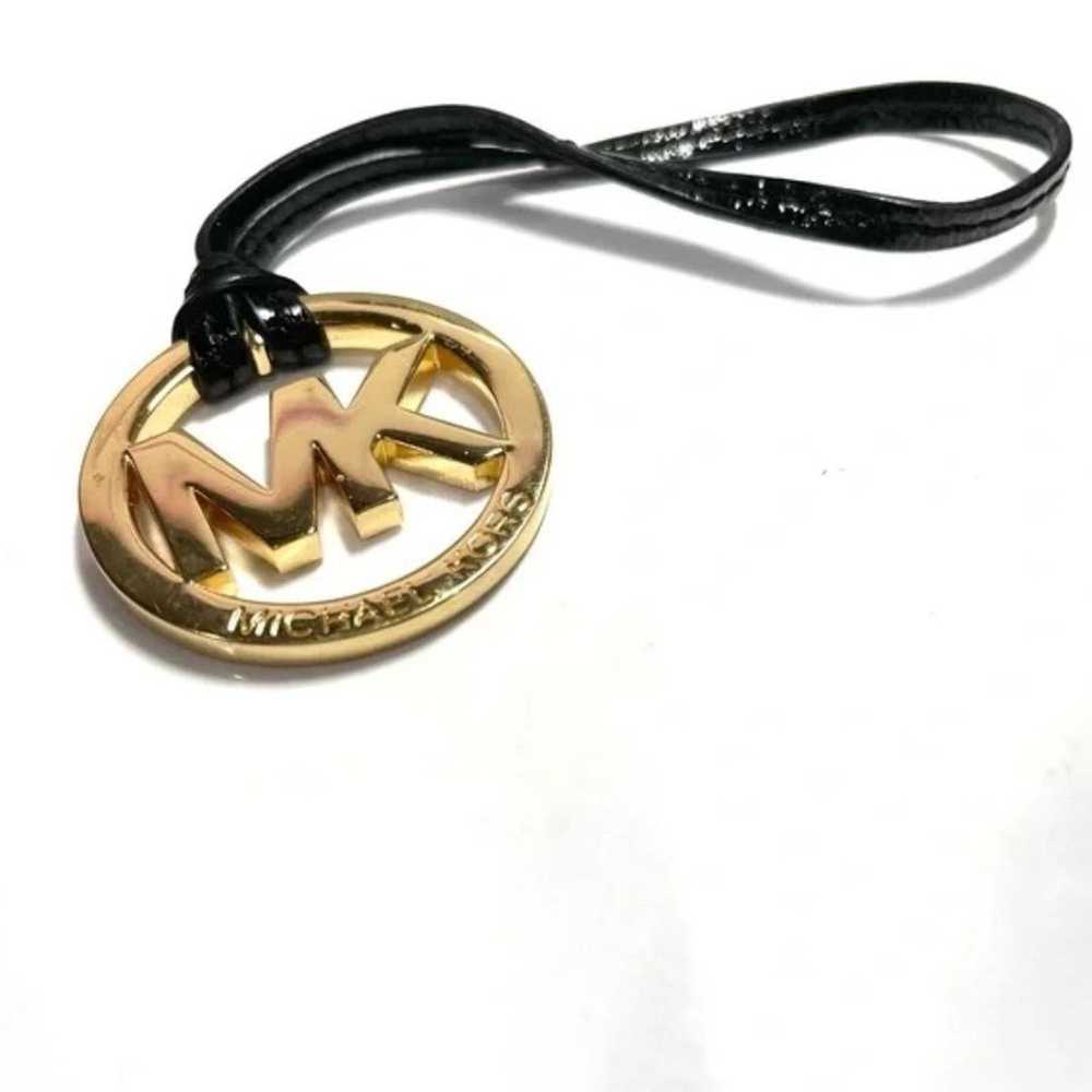 Michael Kors MICHAEL KORS Goldtone Logo Black Pat… - image 1