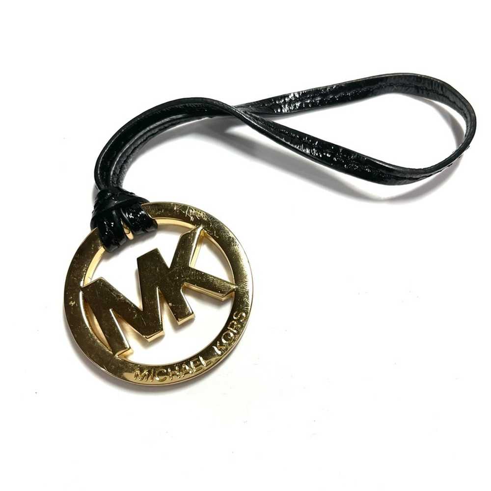 Michael Kors MICHAEL KORS Goldtone Logo Black Pat… - image 2