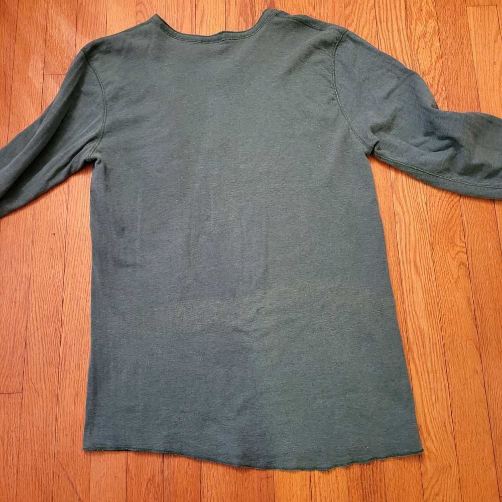 L.L. Bean LL Bean Mens XL Shirt Wool Blend Green … - image 2