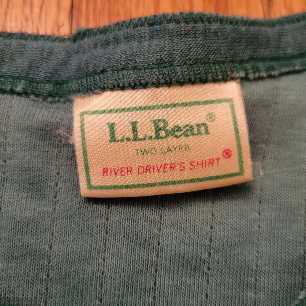 L.L. Bean LL Bean Mens XL Shirt Wool Blend Green … - image 3