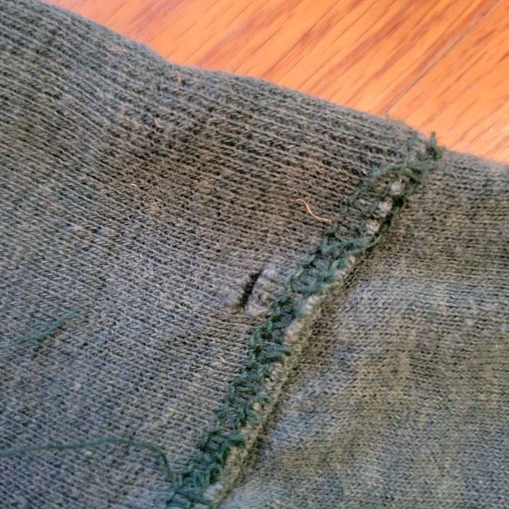 L.L. Bean LL Bean Mens XL Shirt Wool Blend Green … - image 5