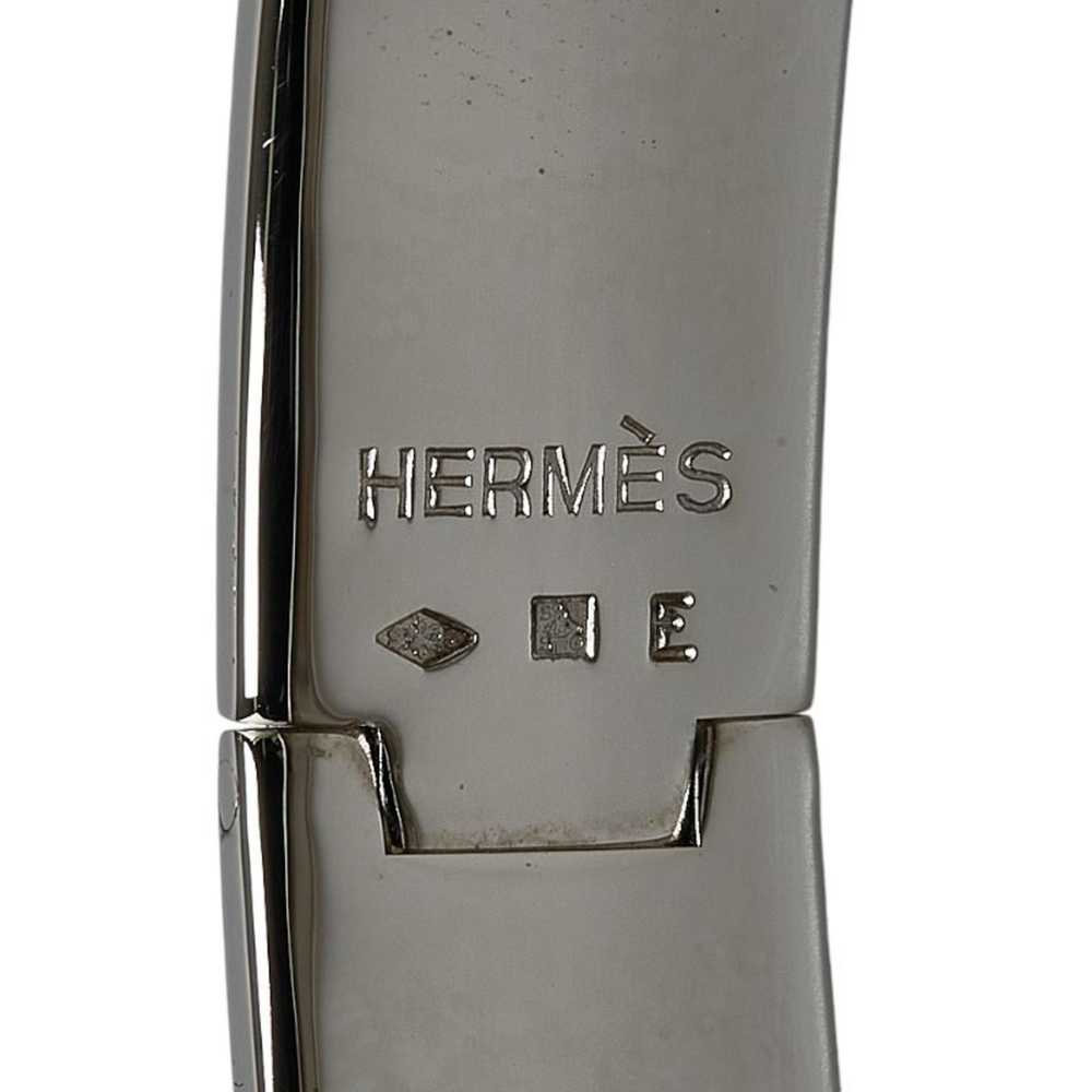 Hermes Hermes Click-Clack H PM Bangle Silver Whit… - image 6