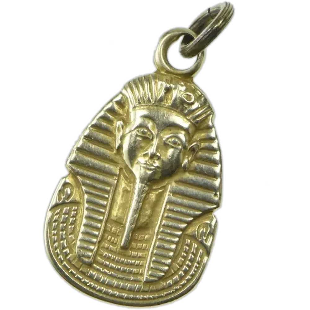 14K Ancient Egyptian Motif Pharaoh King Charm/Pen… - image 1