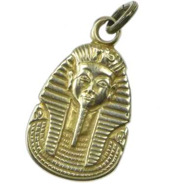 14K Ancient Egyptian Motif Pharaoh King Charm/Pen… - image 1