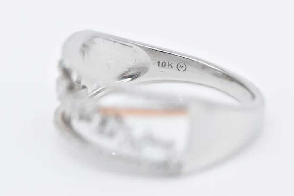 10K Baguette Diamond Zig Zag Square Band Ring Siz… - image 3