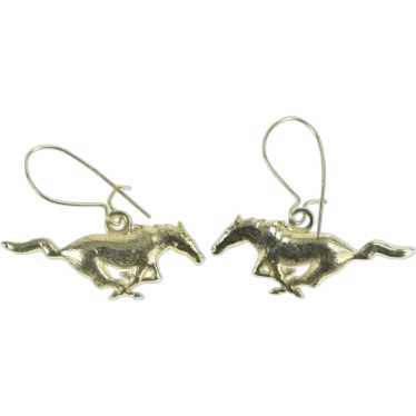 10K Ford Mustang Symbol Horse Sports Car Earrings 