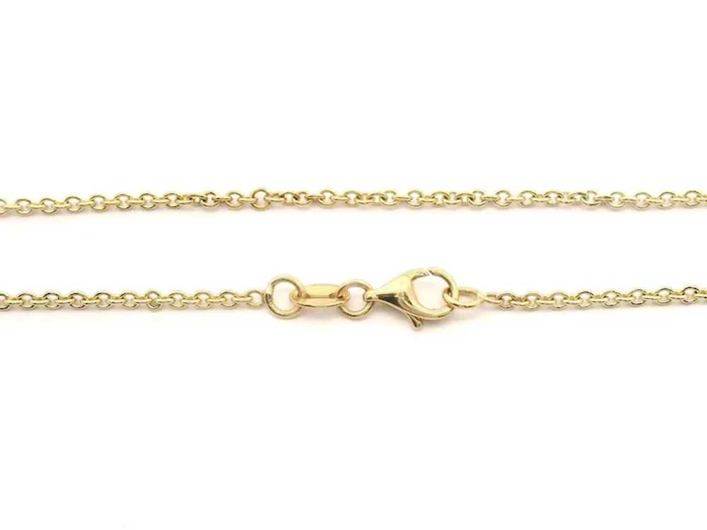 Estate Classic Solid 18k Yellow Gold Cable Link C… - image 4