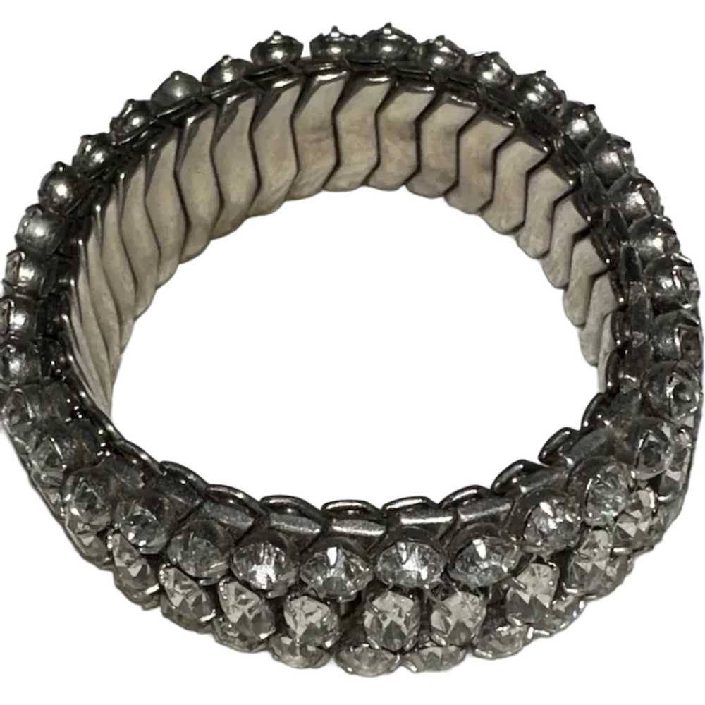 Vintage Rhinestone Expansion Multi Layer Bracelet - image 1