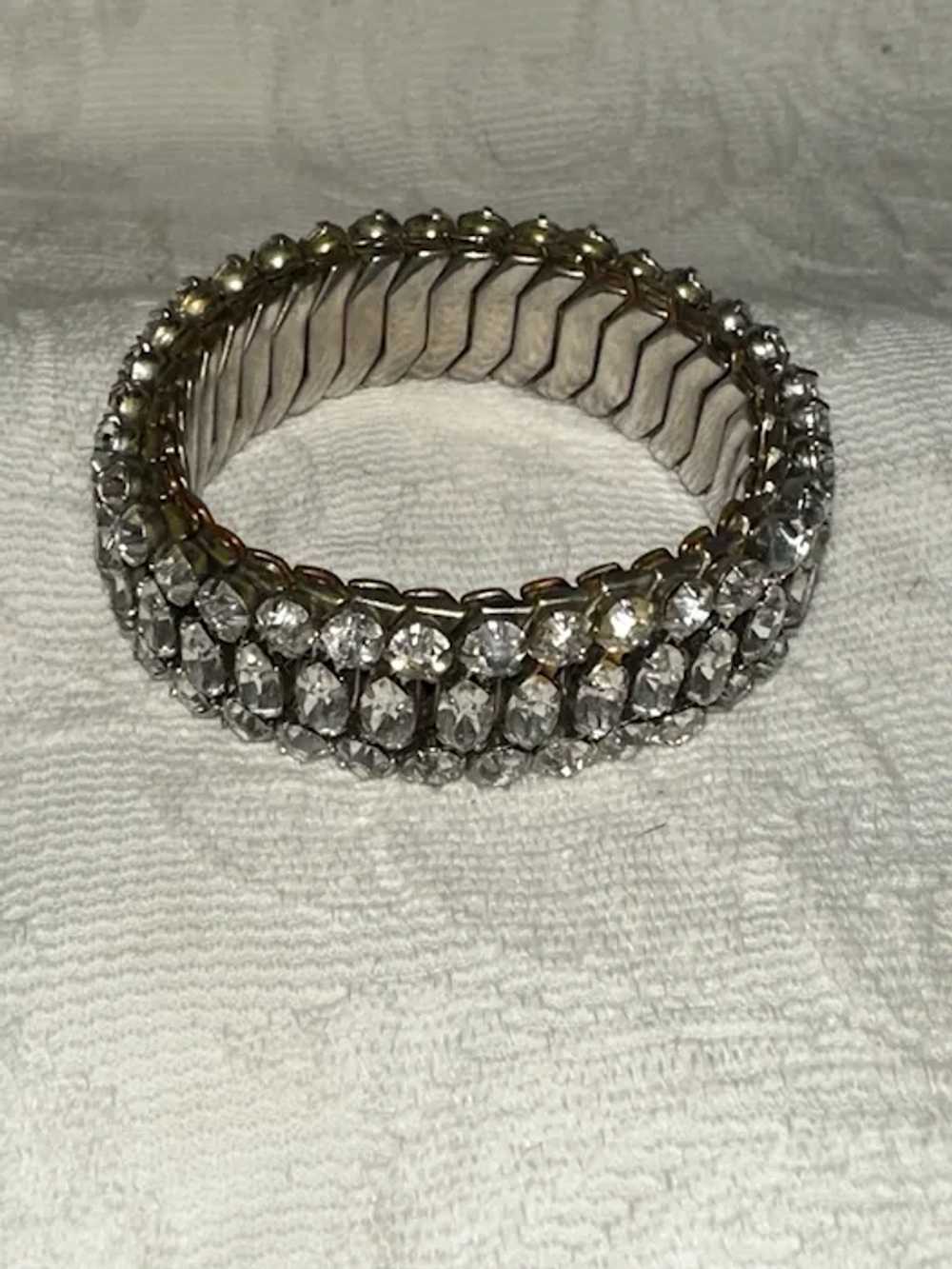 Vintage Rhinestone Expansion Multi Layer Bracelet - image 2