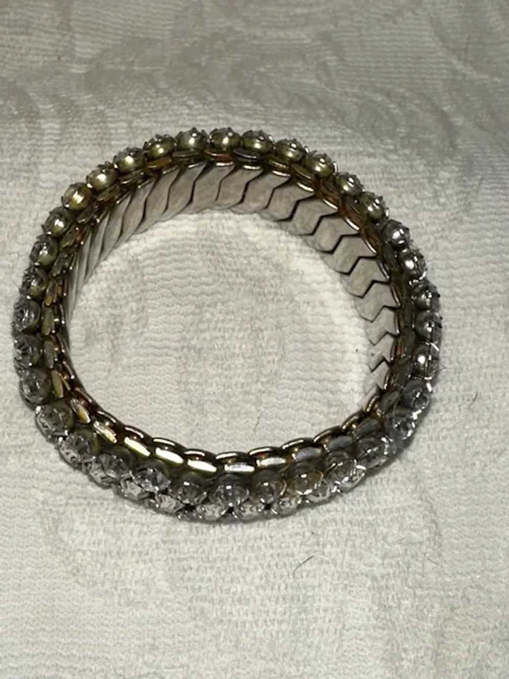 Vintage Rhinestone Expansion Multi Layer Bracelet - image 3