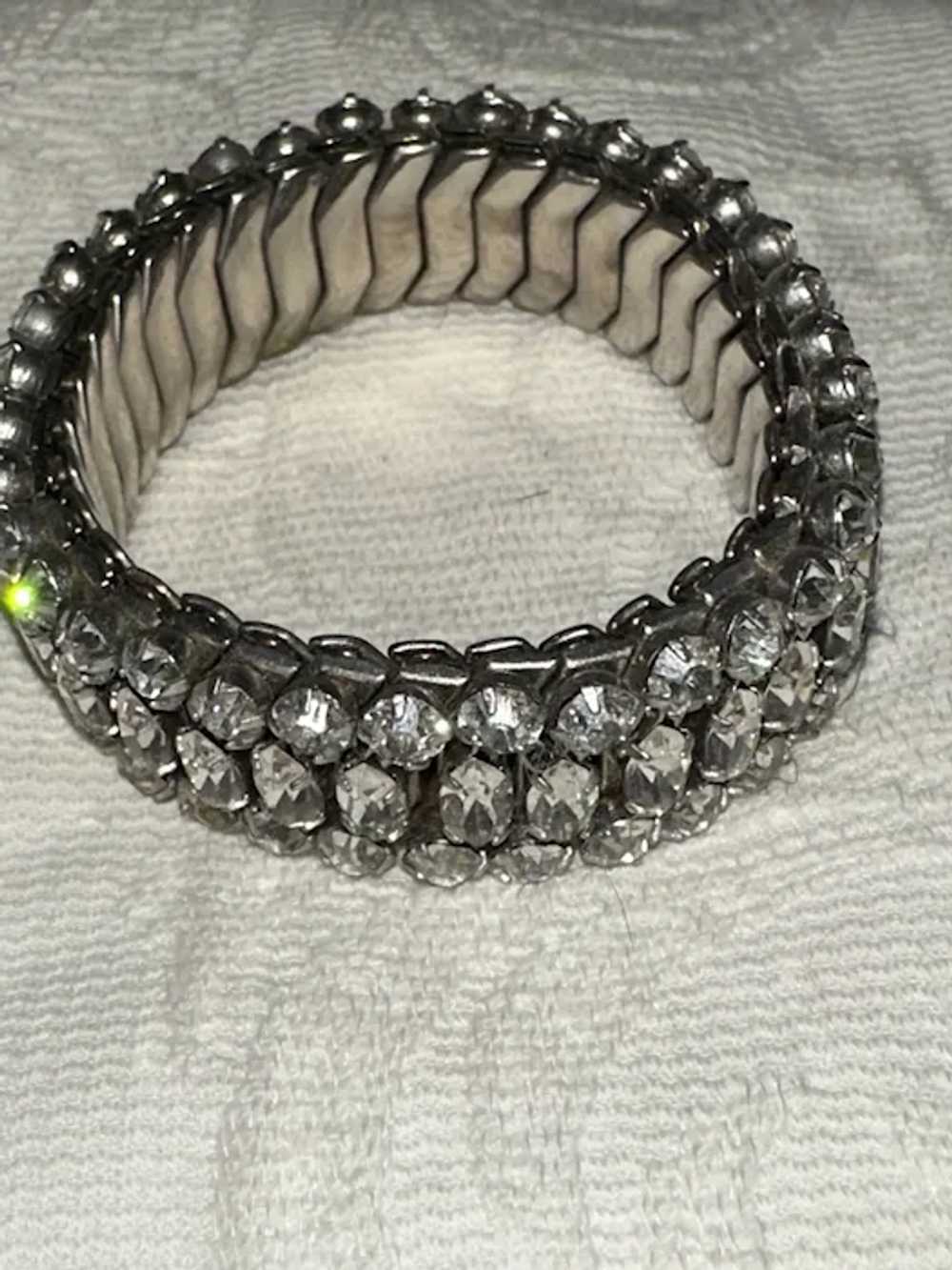 Vintage Rhinestone Expansion Multi Layer Bracelet - image 4