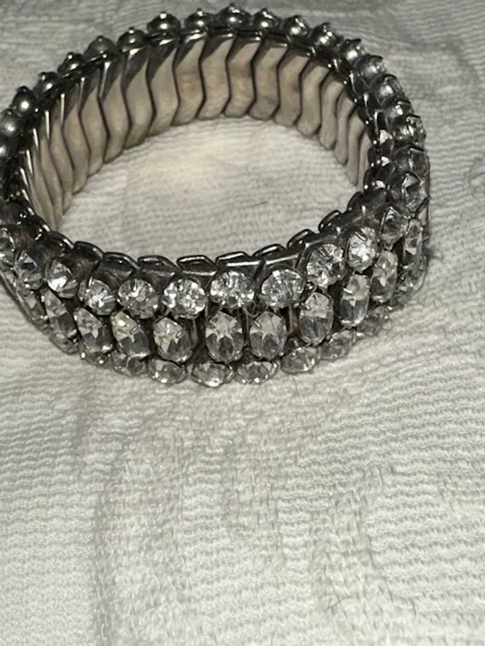 Vintage Rhinestone Expansion Multi Layer Bracelet - image 5