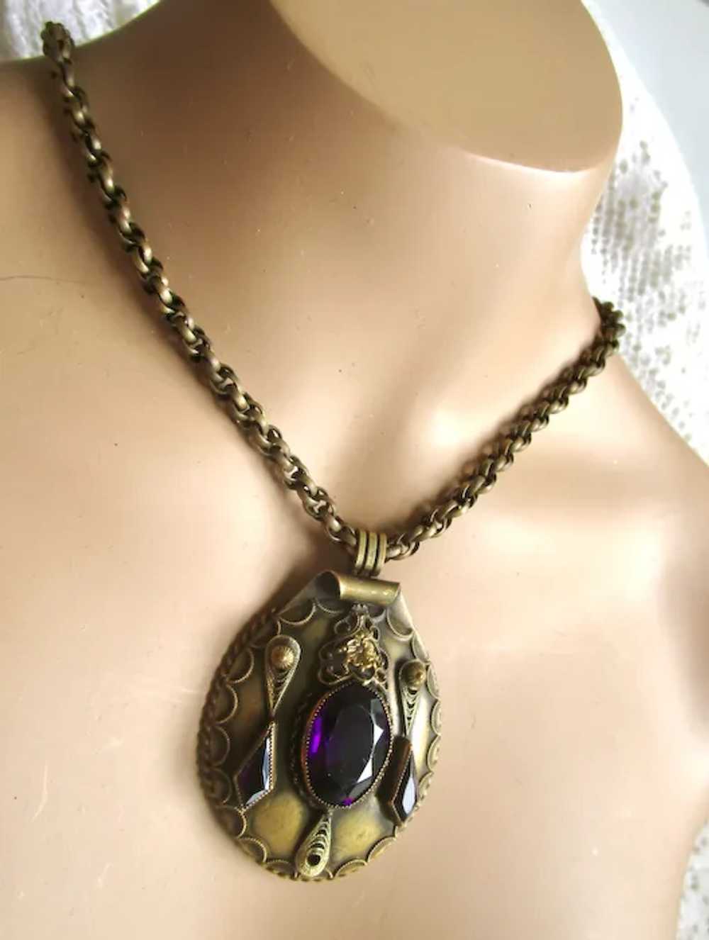 opulent Edwardian or Renaissance Revival necklace… - image 4