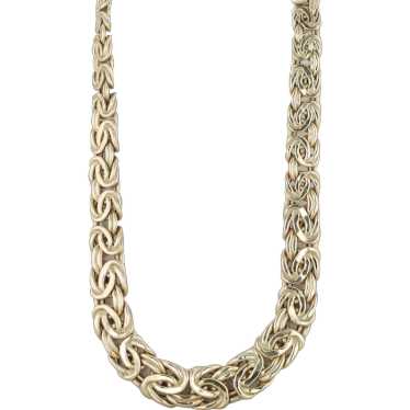 14k Yellow Gold Byzantine Woven Link Necklace 32.8