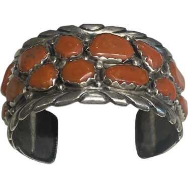 Vintage Zuni Coral Bracelet - image 1