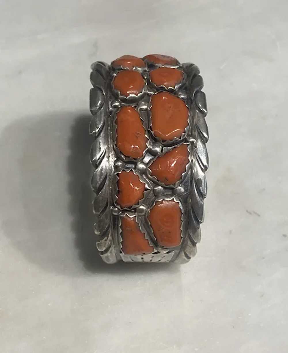 Vintage Zuni Coral Bracelet - image 2