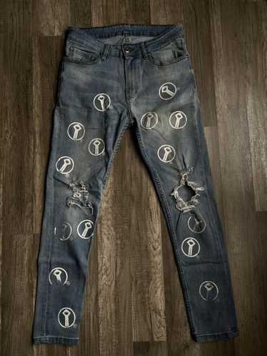 Jean Self Made all over print jeans