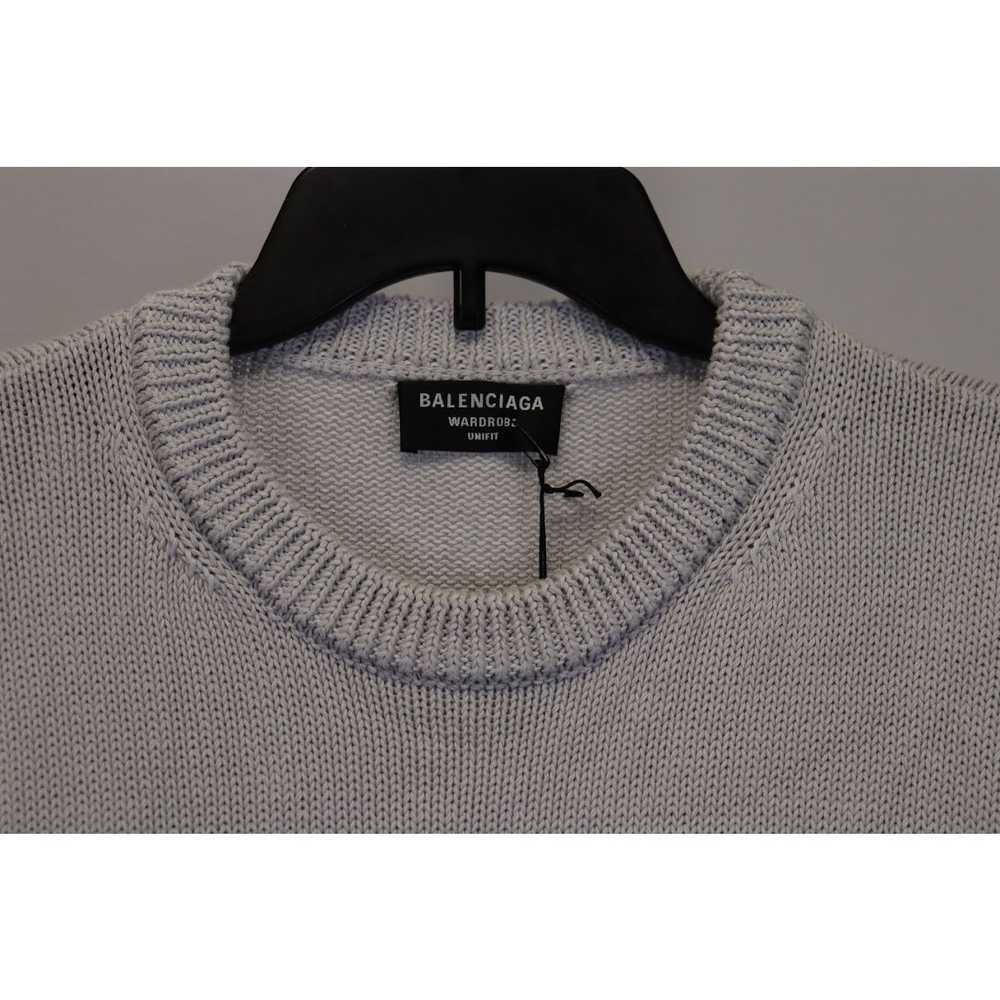 Balenciaga o1rshd1 Crew Neck Sweater in Gray - image 3