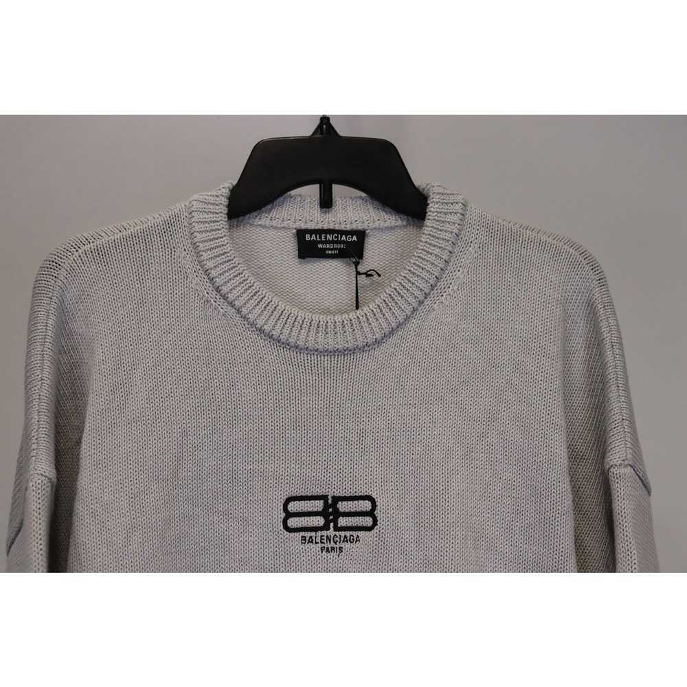 Balenciaga o1rshd1 Crew Neck Sweater in Gray - image 4