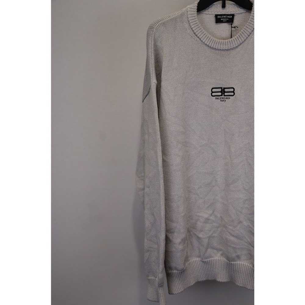 Balenciaga o1rshd1 Crew Neck Sweater in Gray - image 6