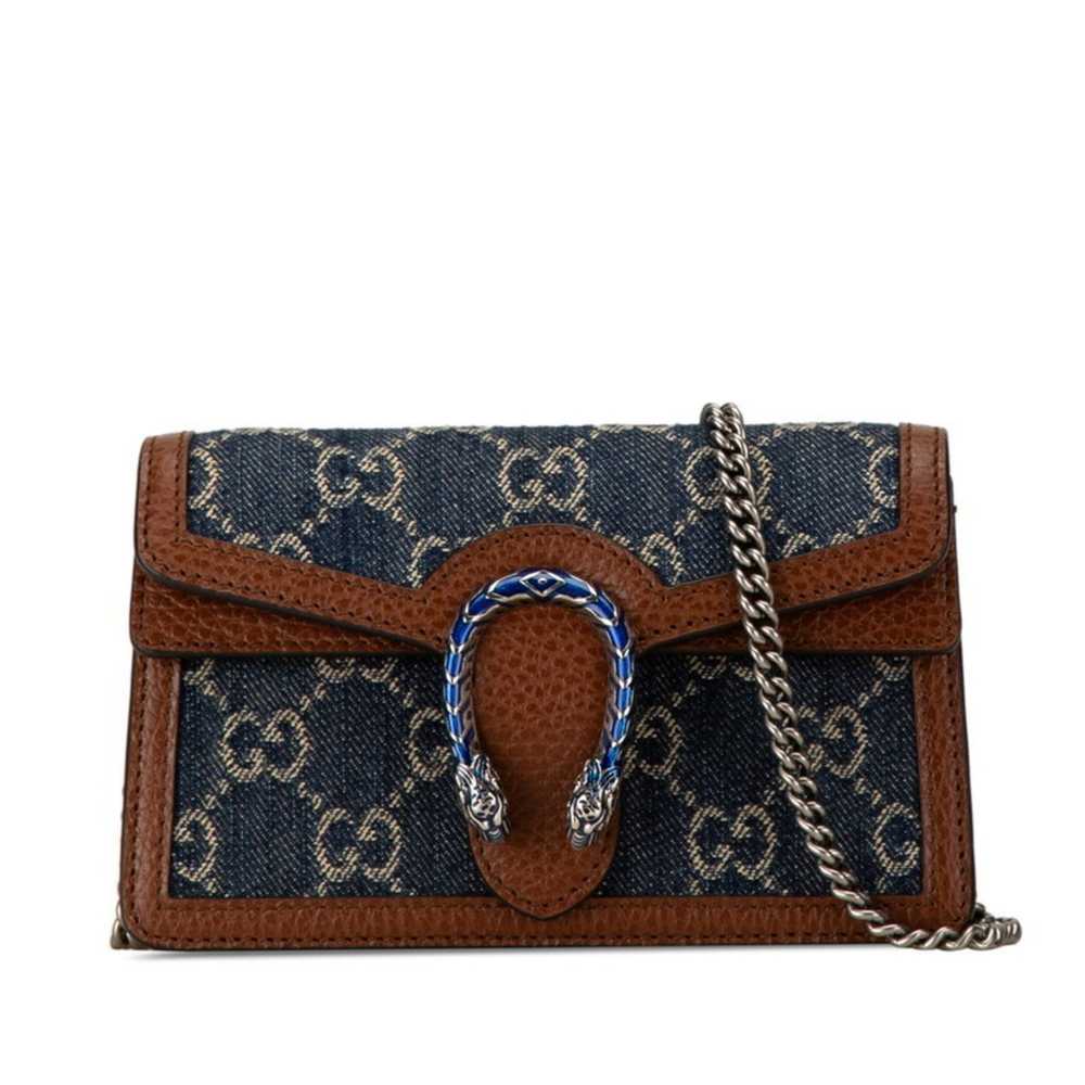 Gucci Gucci GG Denim Dionysus Chain Shoulder Bag … - image 1