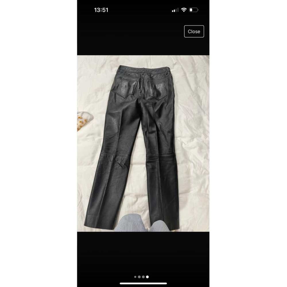 Victoria, Victoria Beckham Leather slim pants - image 4