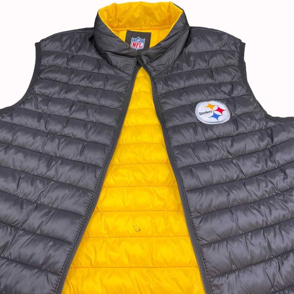 NFL NFL Men's Black Pittsburg Steelers Puffer Ves… - image 4