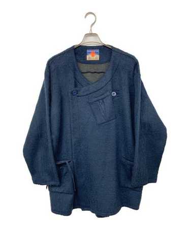 Blackmeans BLACKMEANS Shaggy no-collar Coat Navy 4