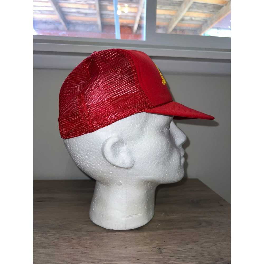 Vintage ATL Atlanta GA Script Red Yellow Hat Head… - image 5