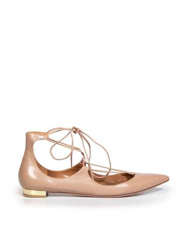 Aquazzura Beige Leather Christy Sandals