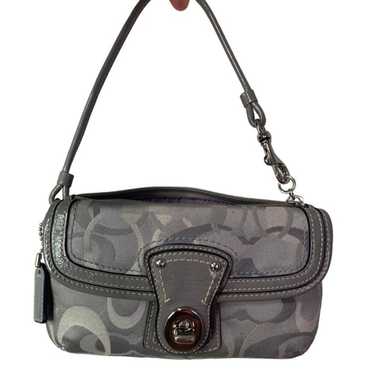 COACH y2k Signature Gray Wristlet