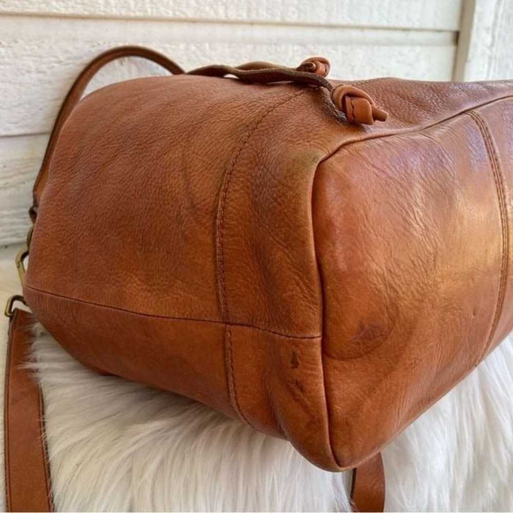 MADEWELL Brown Leather Drawstring Hobo Crossbody … - image 10