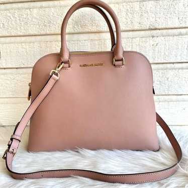 MICHAEL KORS Pale Pink Mauve Selma Mercer Satchel… - image 1