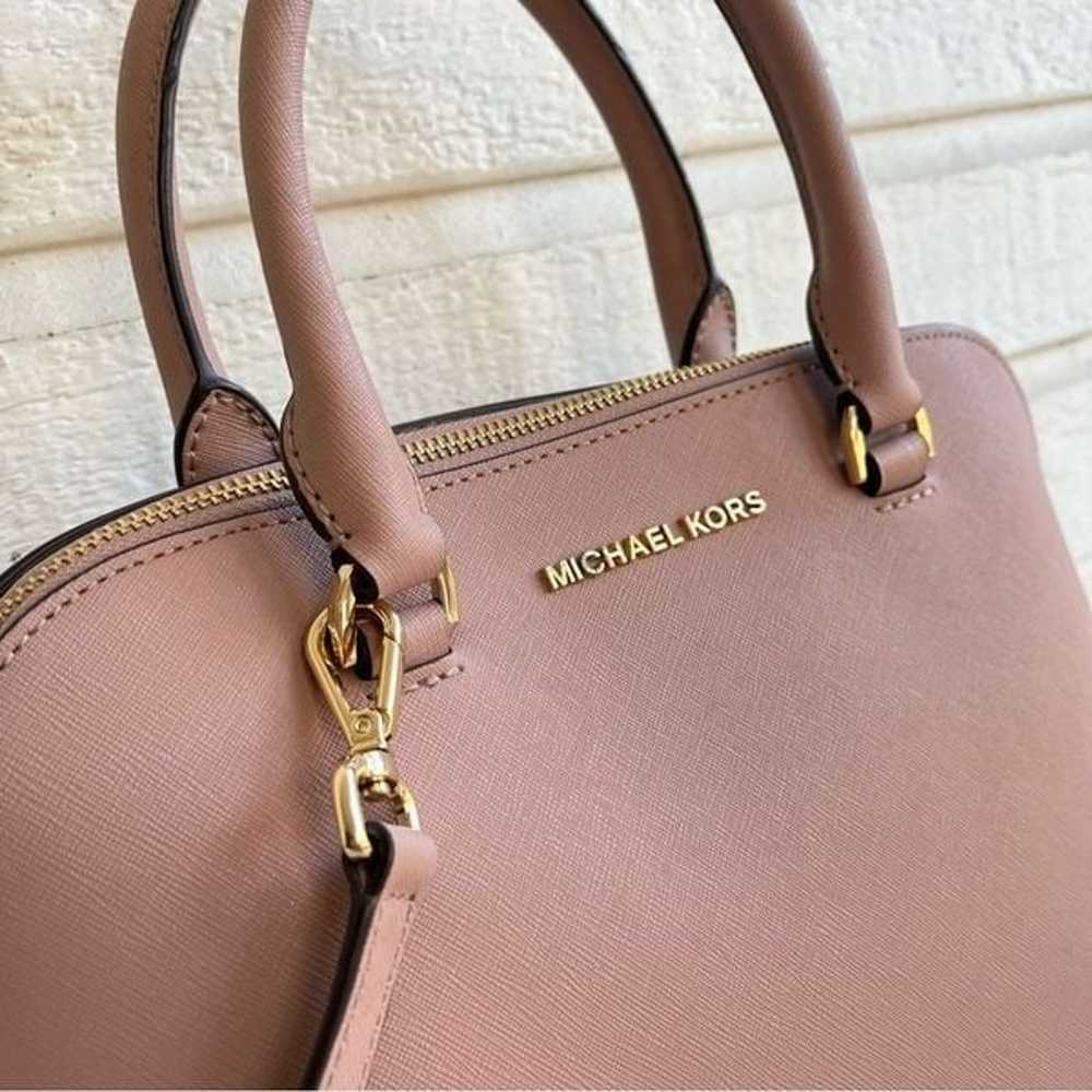 MICHAEL KORS Pale Pink Mauve Selma Mercer Satchel… - image 2