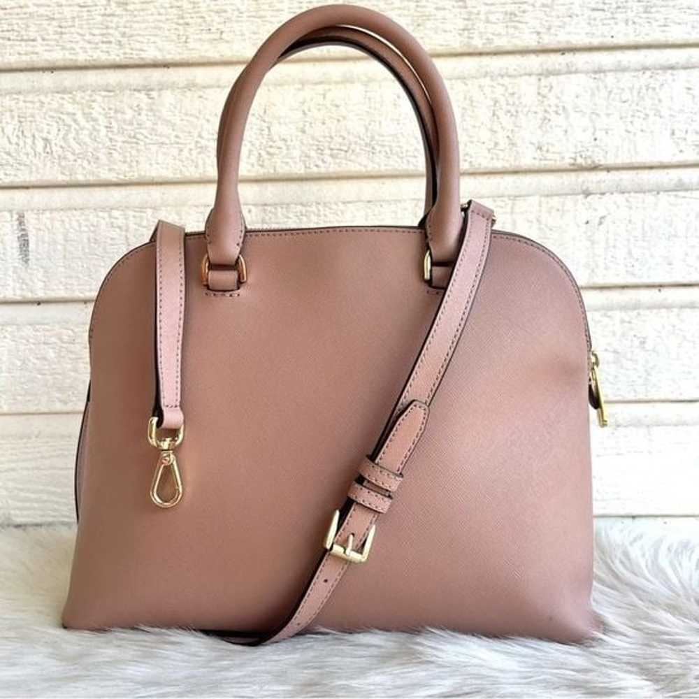 MICHAEL KORS Pale Pink Mauve Selma Mercer Satchel… - image 4