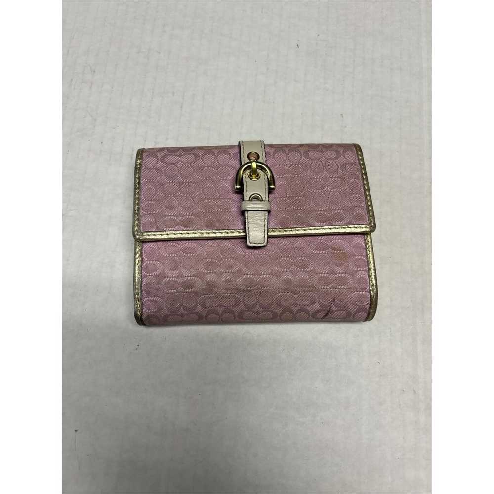 COACH Small Wallet in Pink Signature Jacquard wit… - image 1