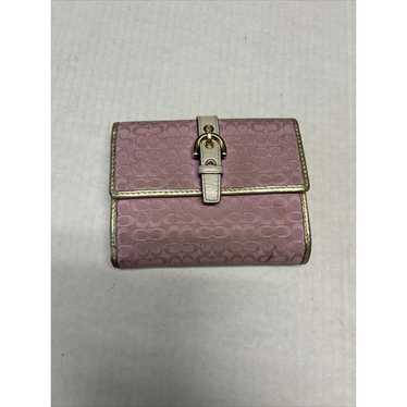 COACH Small Wallet in Pink Signature Jacquard wit… - image 1