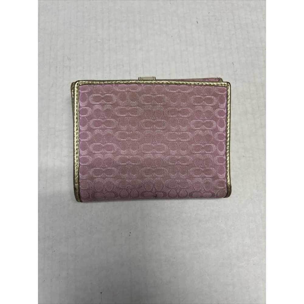 COACH Small Wallet in Pink Signature Jacquard wit… - image 2