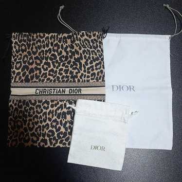 Dior Leopard Drawstring Pouch - image 1