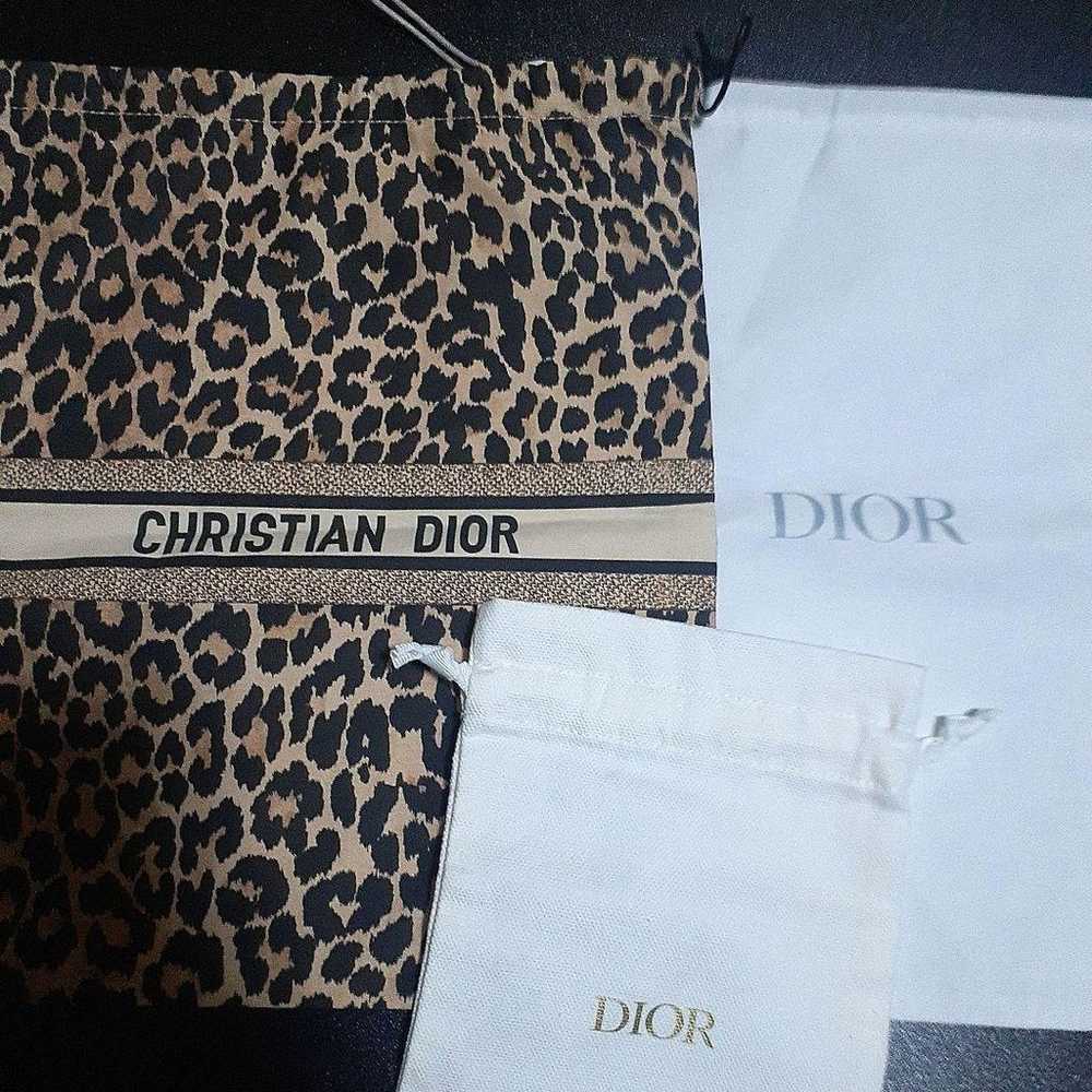 Dior Leopard Drawstring Pouch - image 2