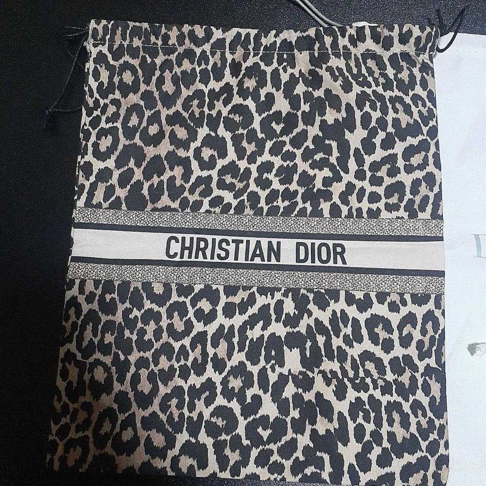 Dior Leopard Drawstring Pouch - image 3