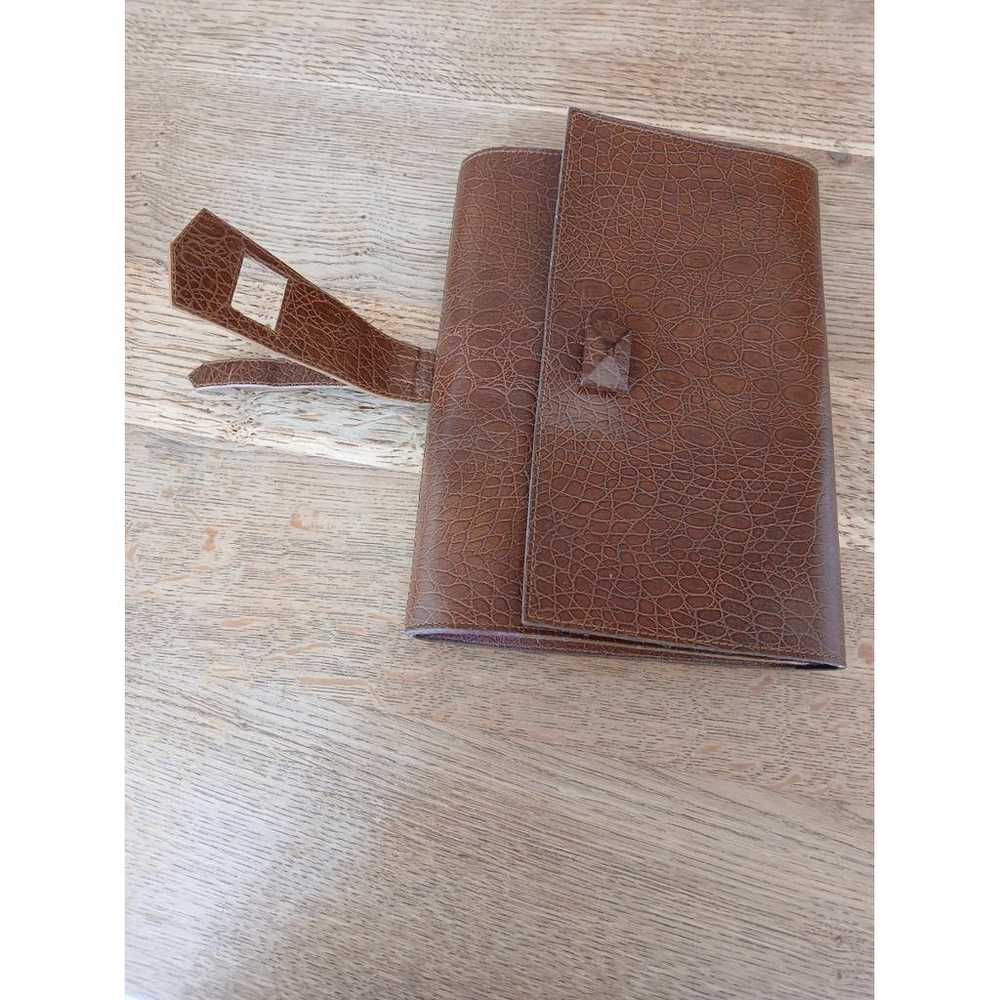 Non Signé / Unsigned Leather clutch bag - image 2