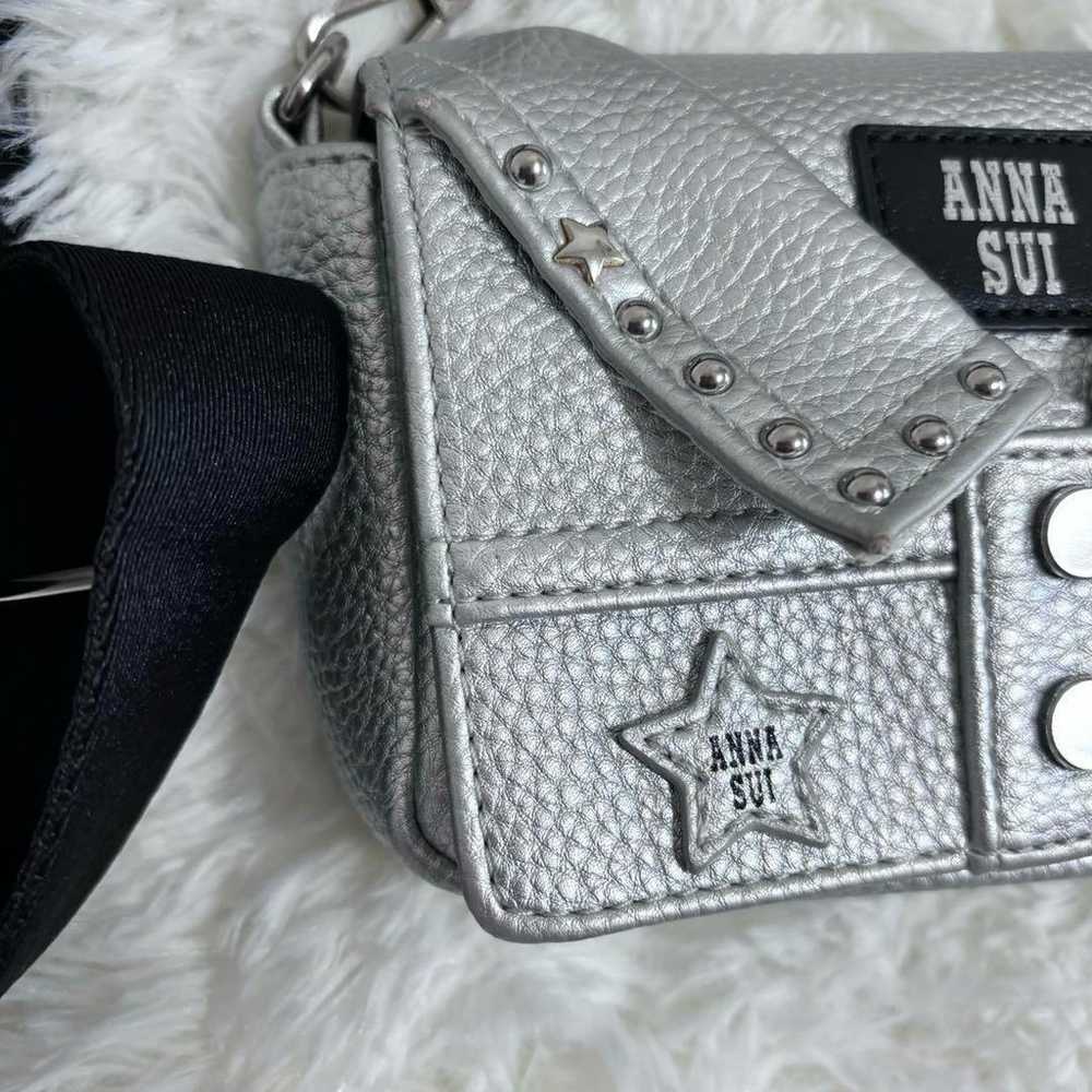 【Rare】ANNASUI Anna Sui Mini Shoulder Bag, Silver - image 6